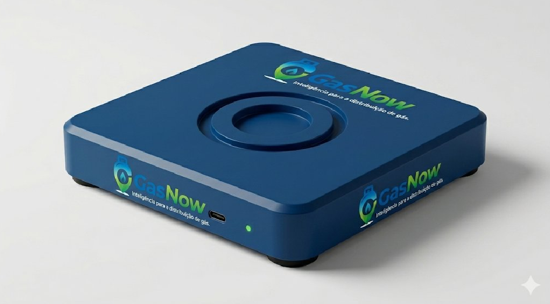 Balança inteligente GasNow, que fica embaixo do botijão